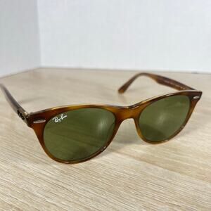 Ray-Ban RB2185 1293/1E Sunglasses Green Tint READ DESC Havana Brown 52-18-145